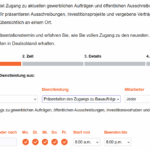 Buchen Sie einen Termin – Präsentation des Zugangs zu gewerblichen Aufträgen